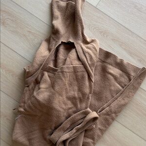 PAIGE Long Sleeve Dress in Camel Brown
